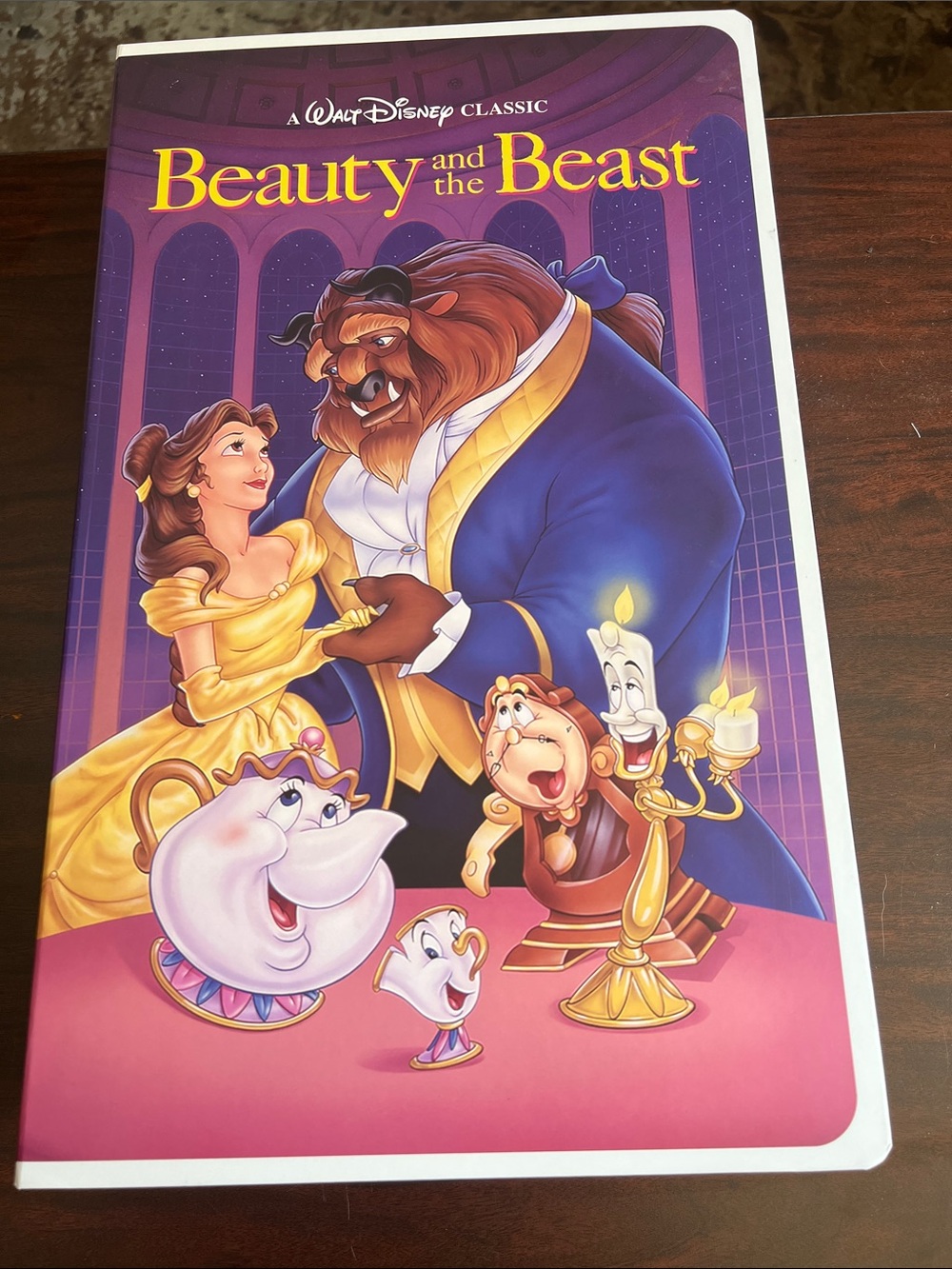 Disney Beauty and the Beast Poster — Purple, Yellow, Gold